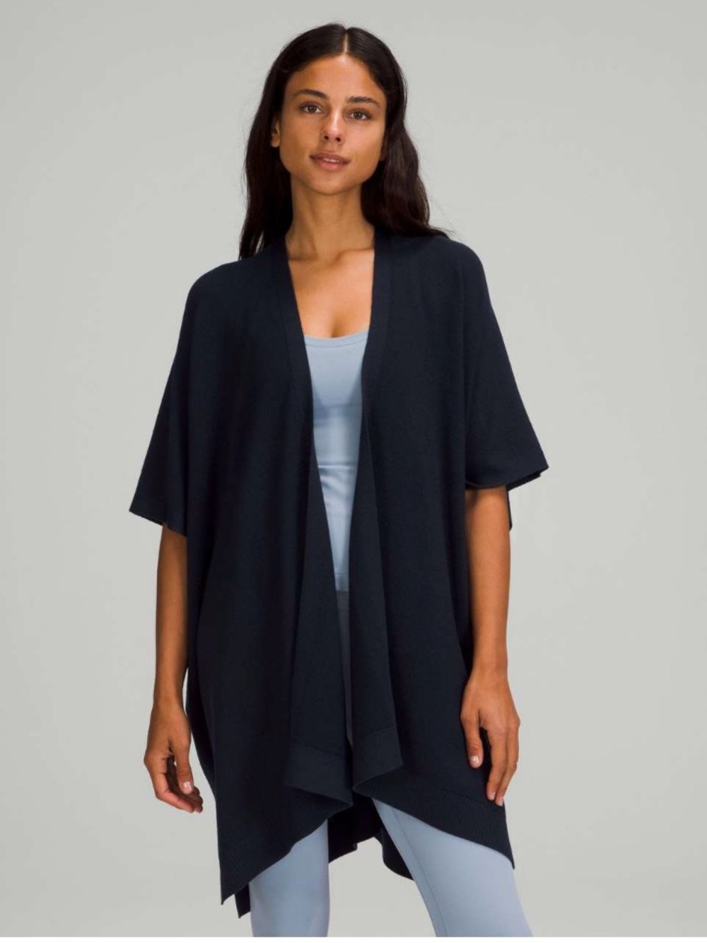 Lululemon Merino Wool Short Sleeve Wrap in True Navy | Size M